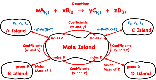 Mole Island graphic organizer for gases